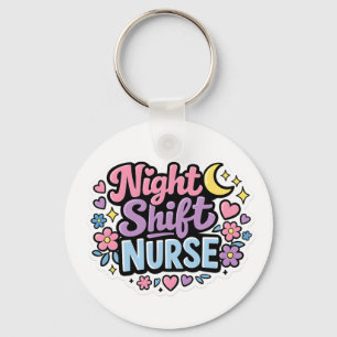 Night Shift Nurse Keychain Cute Nurse Gift 2026