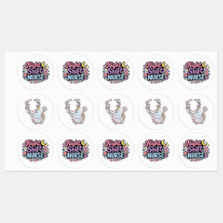 Night Shift Nurse Keychain | Cute Nurse Gift 2026 Labels