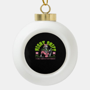 Night Shift Nurse - National Nurse Week Gift Ideas Ceramic Ball Christmas Ornament