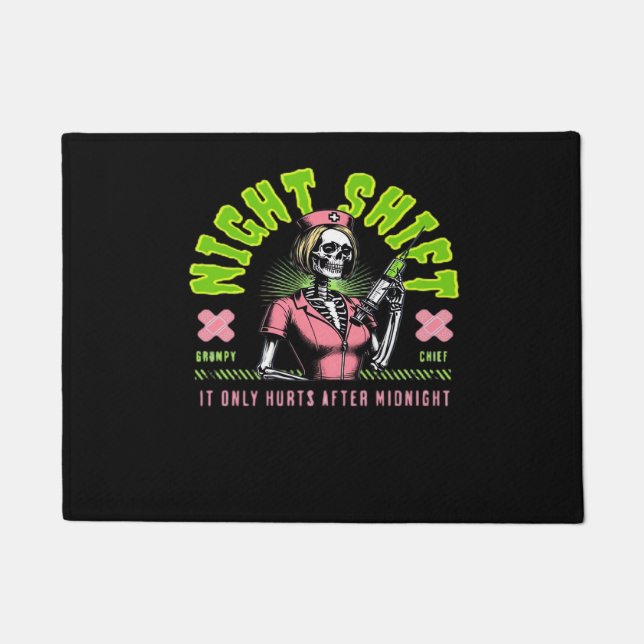 Night Shift Nurse - National Nurse Week Gift Ideas Doormat (Front)