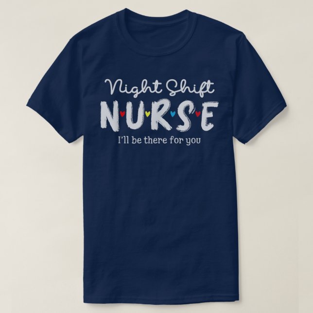Night Shift Nurse Plaid Red Love Heart Stethoscope T-Shirt (Design Front)