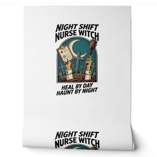 Night Shift Nurse Witch Retro Halloween Tee Wallpaper