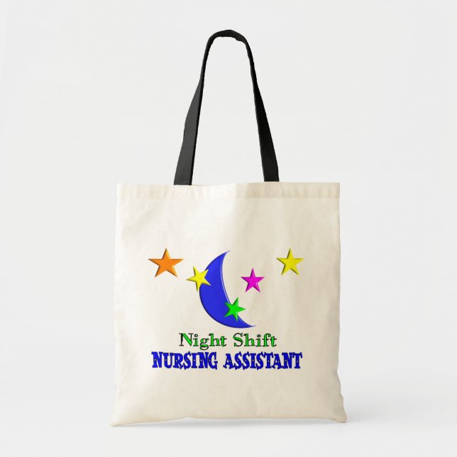 Night Shift Nursing Assistant Tote Bag (Front)