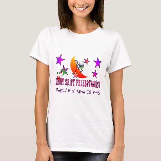 NIght Shift Phlebotomist T-Shirts and Gifts (Front)