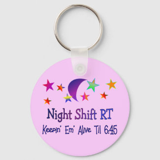 Night shift RT--Funny Respiratory Therapy Gifts Keychain