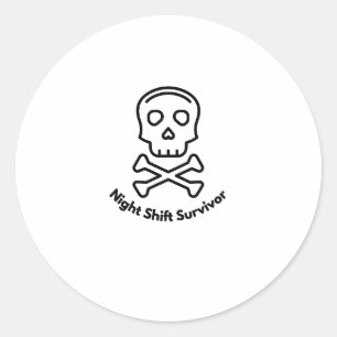 Night Shift Survivor Classic Round Sticker