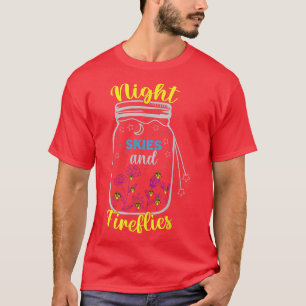 Night Skies And Fireflies Funny Camping & Hiking  T-Shirt