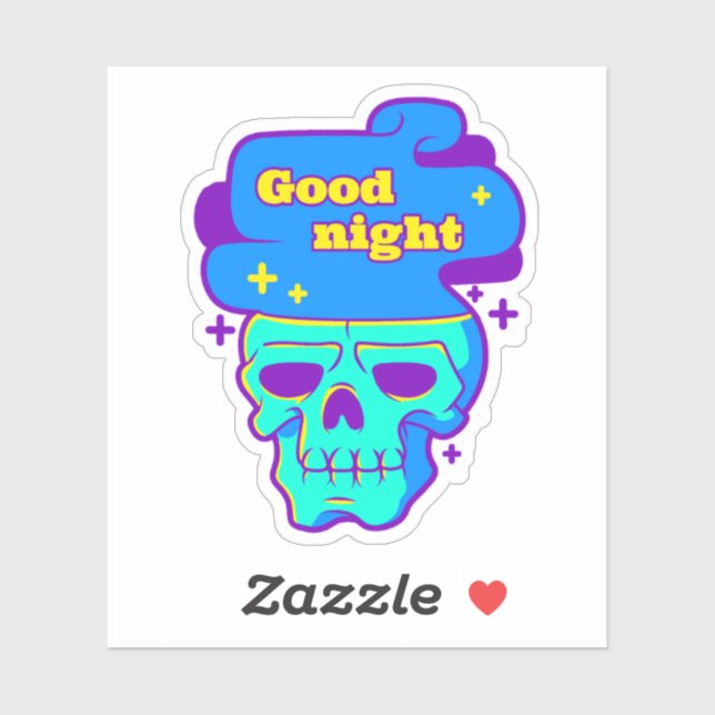 Night Skull Vinyl Sticker (Sheet)