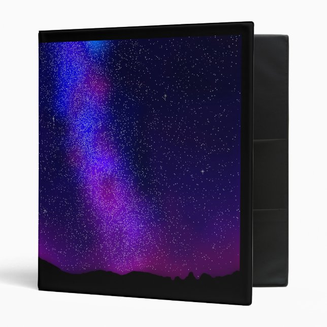 Night Sky 3 Ring Binder (Front/Inside)