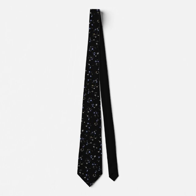Night Sky Astrology Constellations Tie (Front)