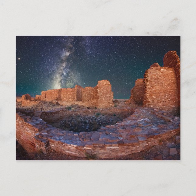 NIGHT SKY AT PUEBLO RUIN, NEW MEXICO POSTCARD (Front)