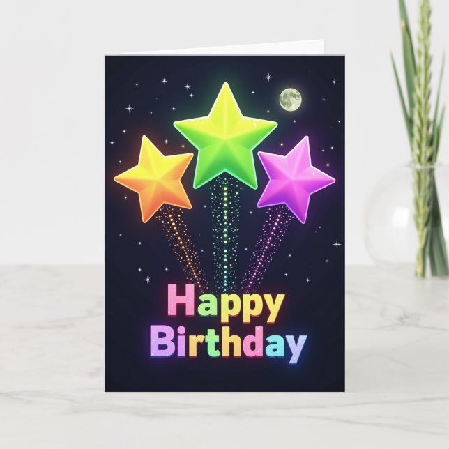 Night Sky Birthday Card (Front)