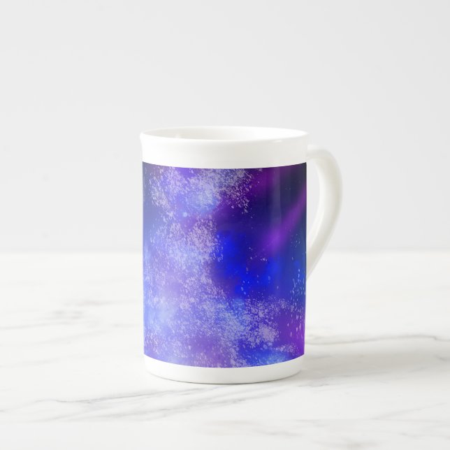 Night Sky Blue Sapphire  Bone China Mug (Front Right)