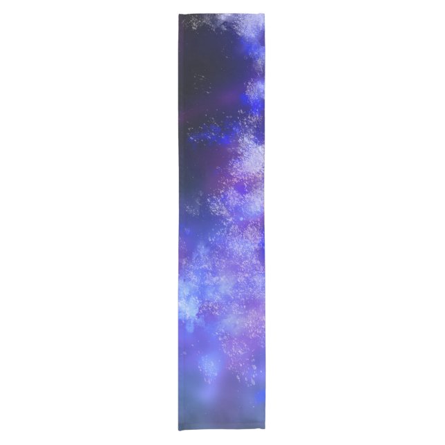 Night Sky  Blue Sapphire Short Table Runner (Front)