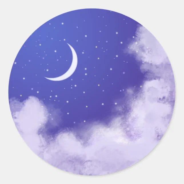 Night Sky Classic Round Sticker | Zazzle