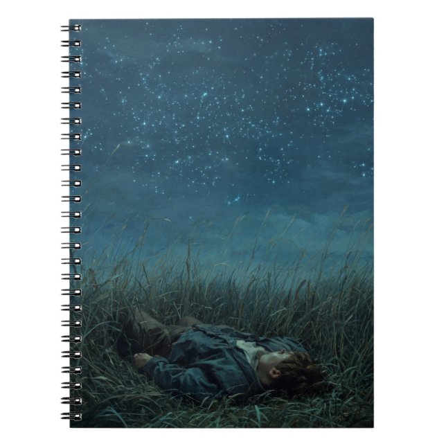 Night Sky Dreamer Grassfield Notebook (Front)