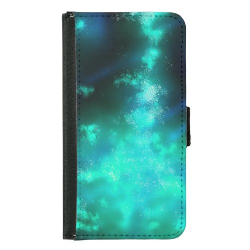 Night Sky  Emerald  Flip Samsung Galaxy Wallet