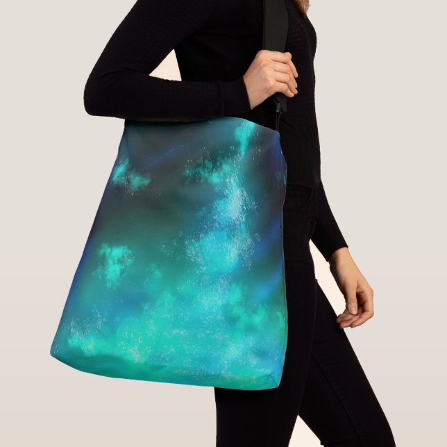 Night Sky Emerald Green  Crossbody Bag (Close Up)