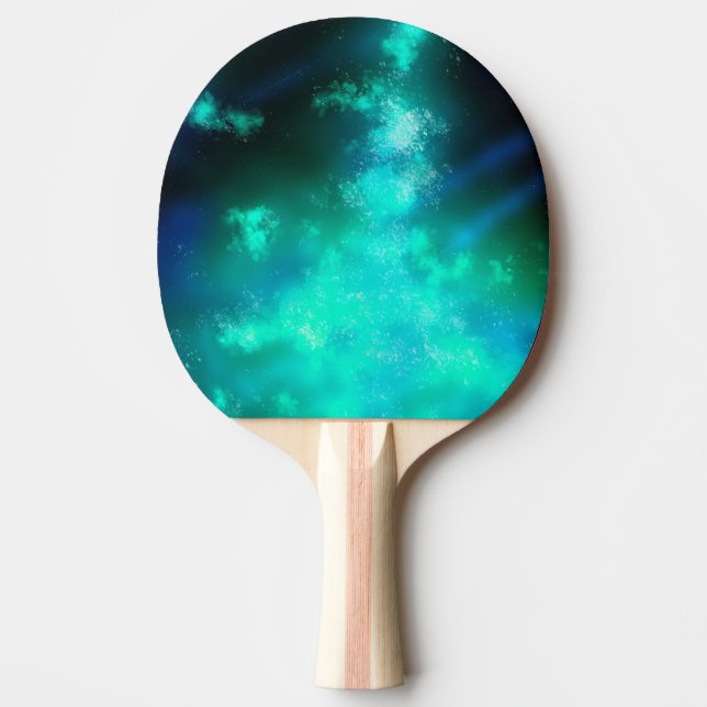 Night Sky Emerald Ping Pong Paddle (Front)