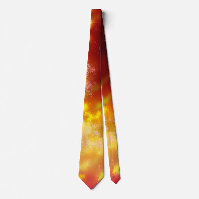 Night Sky Flame Neck Tie (Front)