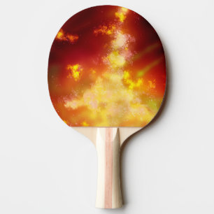Night Sky Flame Ping Pong Paddle