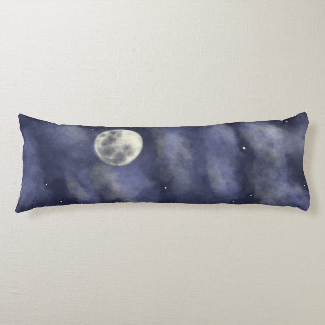Night sky full moon body pillow (Front)