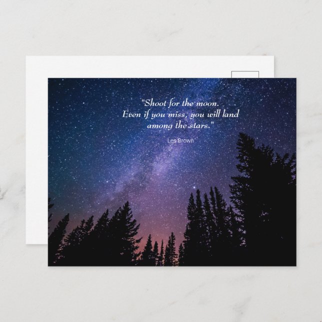 Night Sky Inspirational Quote Postcard (Front/Back)
