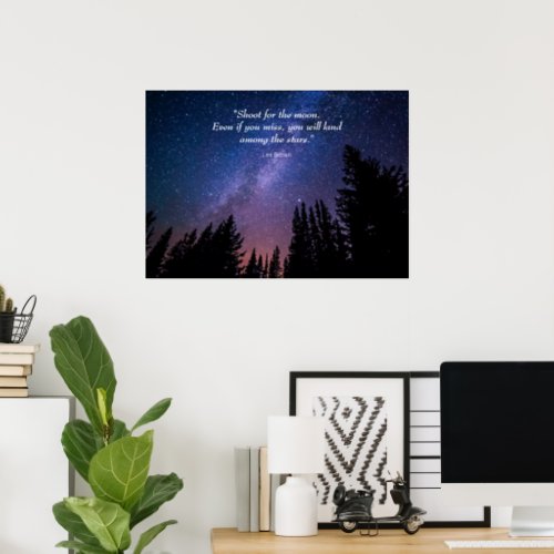Night Sky Inspirational Quote Poster