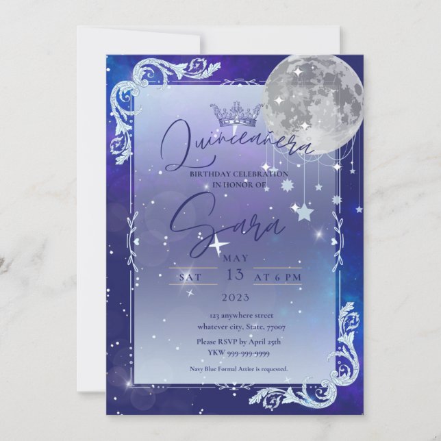 Night Sky Invitation (Front)
