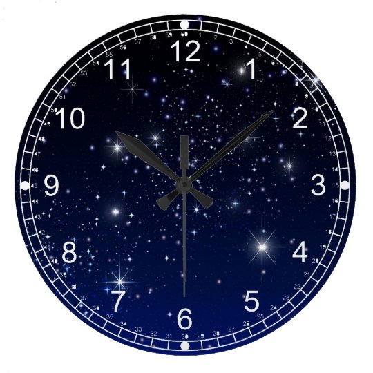 NIGHT SKY LARGE CLOCK