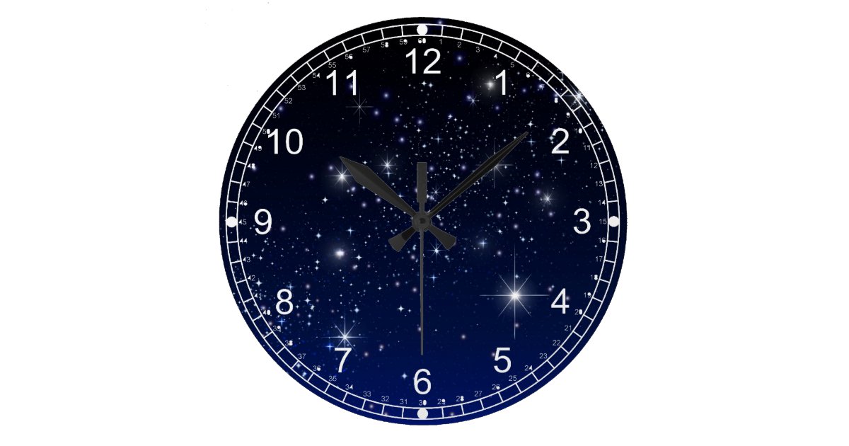 NIGHT SKY LARGE CLOCK