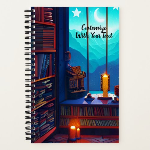 Night Sky Library Custom Notebook