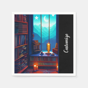 Night Sky Library Napkins