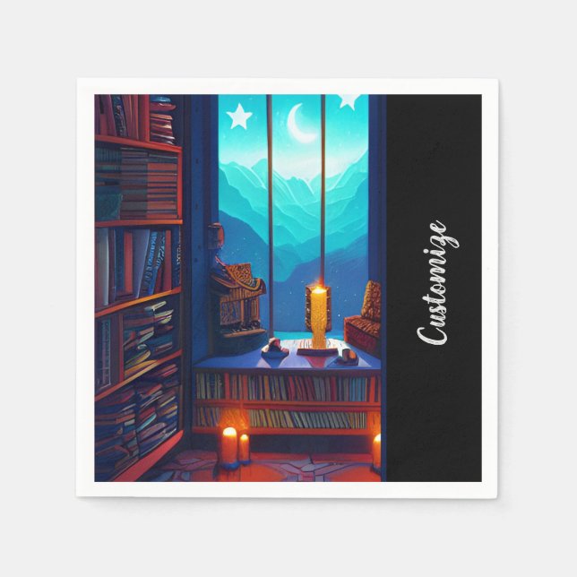 Night Sky Library  Napkins (Front)