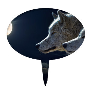 Night Sky Lights Moon Stars Astronomy Space Cake Topper