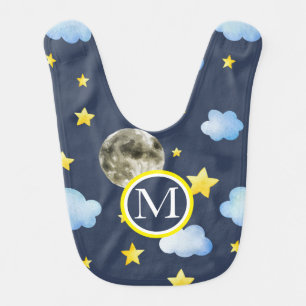 Night Sky ⎥Monogram Baby Bib