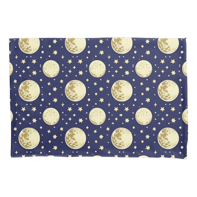 🌙 Night Sky Moons Cozy Home Style Dream ✨ Pillow Case (Front)