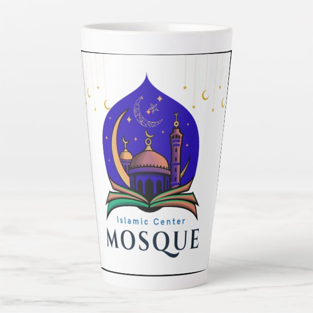  Night Sky Mosque Tumbler – Islamic Center Design Latte Mug (Front)