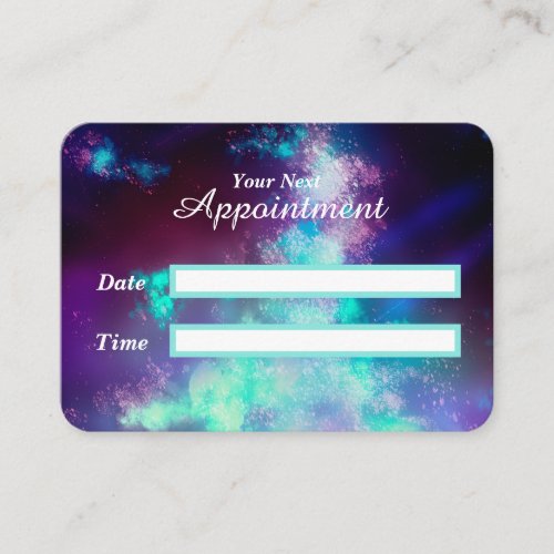 Night Sky Neon Lights Appointment Card