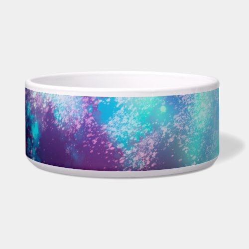 Night Sky Neon Lights Ceramic Pet Bowl