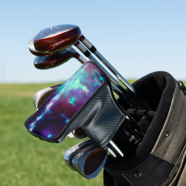 Night Sky Neon Lights  Golf Head Cover (In Situ)