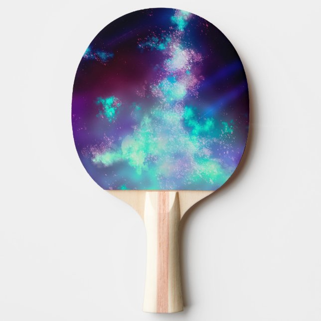 Night Sky Neon Lights Ping Pong Paddle (Front)
