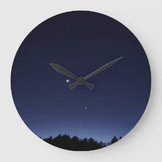 Night sky of Roanoke Rapids, NC Large Clock