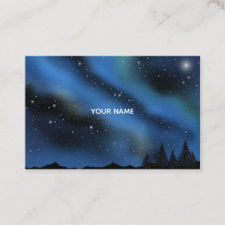 Night sky of the Aurora Nebula. Business Card