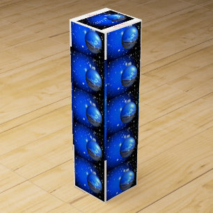 Night sky ornaments blue/black wine box