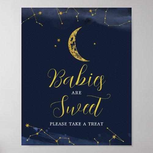 Night Sky Over the Moon Please Take a Treat Poster