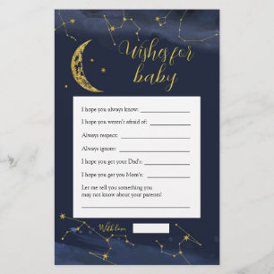 Night Sky Over the Moon Wishes For Baby