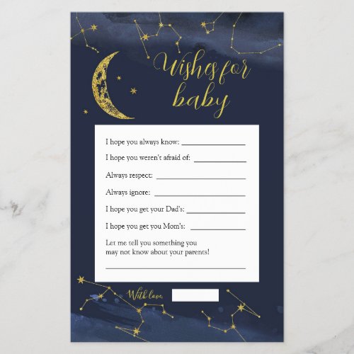 Night Sky Over the Moon Wishes For Baby