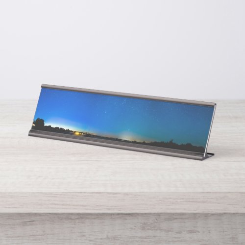 Night Sky Panorama Desk Name Plate