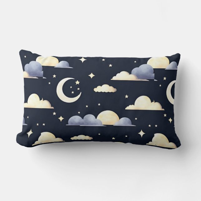 Night Sky Pattern Lumbar Pillow (Front)